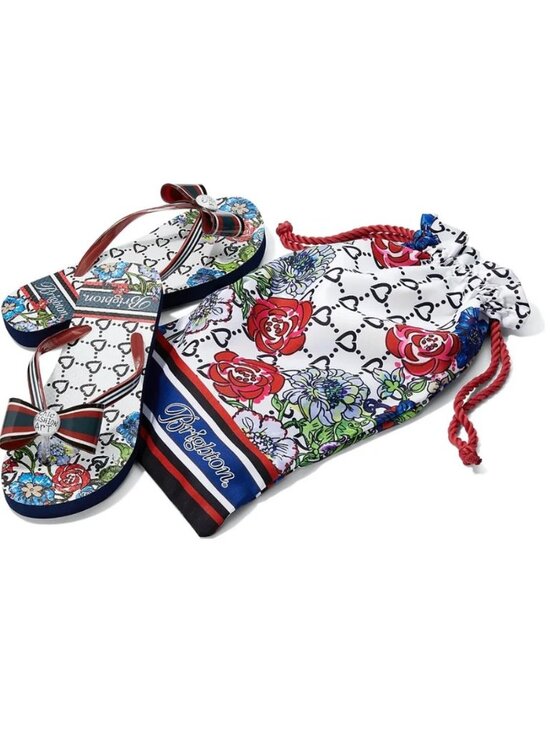 Brighton Shoes - Brighton Entice Flip Flops Red White and Blue Size 7 NWT & Dust Bag